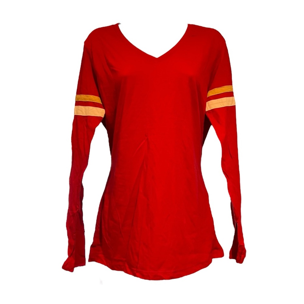 NWOT Women's NFL Team Appeal Red Tailgate Long Sleeve T-Shirt